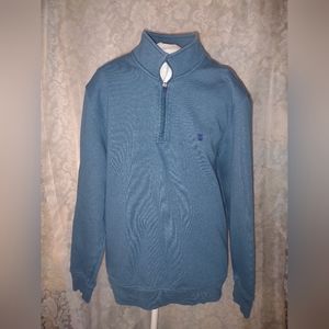 IZOD 1/4 Zip Pullover Fleece Sweater Size L/G Blue Navy